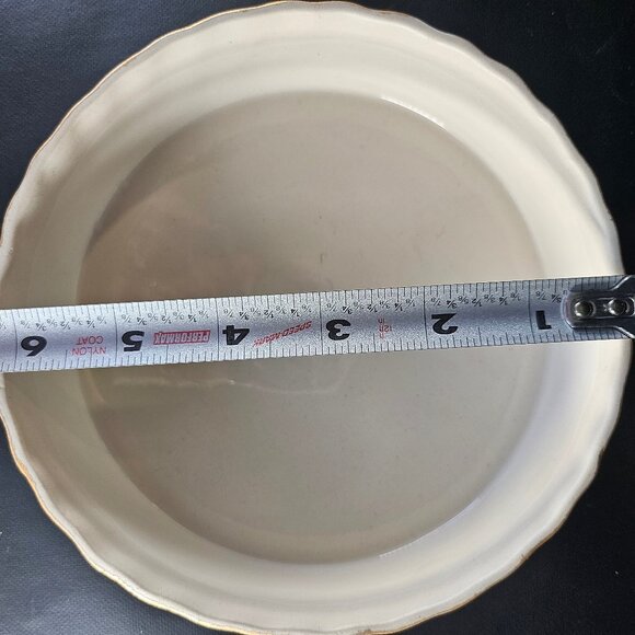 1950s Hand Decorated 22KT Gold Candy Dish With Lid. Weeping Bright Gold. MCM - Picture 6 of 8